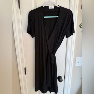 Anthro Heath & Osa Black Wrap Dress – Size Large